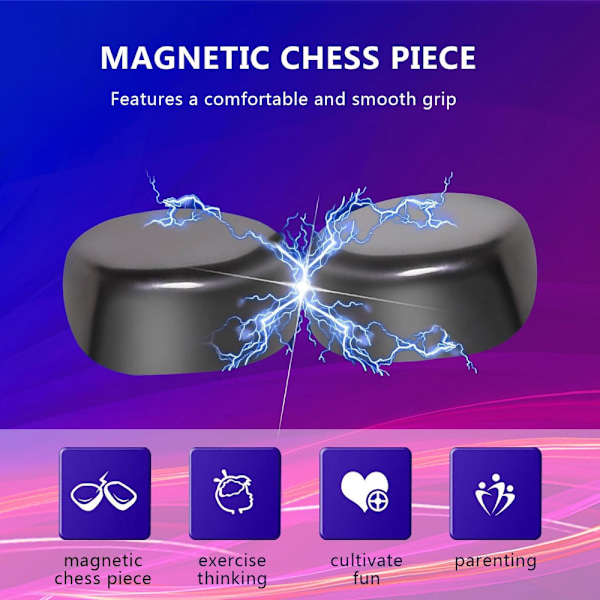 Magnetisk schack, casual spel, pusselspel - Jumble schackpjäser totalt 20 st 355 g (B)