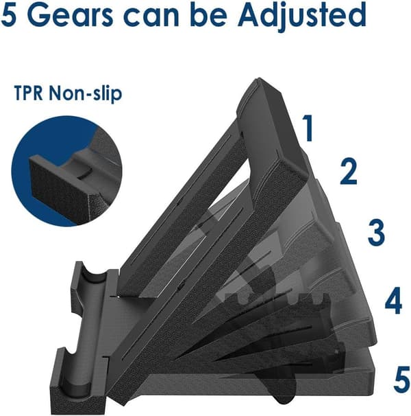Sort, Tablet/Telefonholder, Universal Multi-Vinkel Justerbar Hol