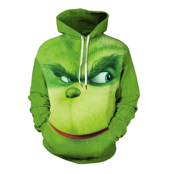 Unisex Jouluhuppari Novetly Paita Halloween Pusero Huppu Taskulla A 3XL