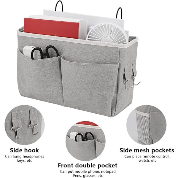 Sängbord Organizer 2 st Sängpåsar Hängande Korg Förvaring Vatten X