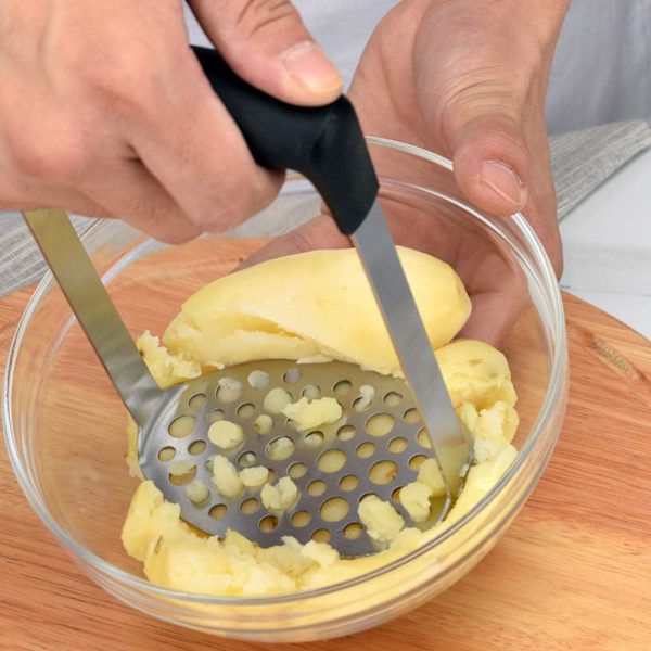 Bærbar rustfritt stål potetmospresse, fint nett, kjøkken,