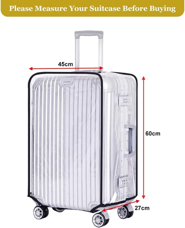 2 st transparent PVC-resväsköverdrag 26\" resväsksskydd