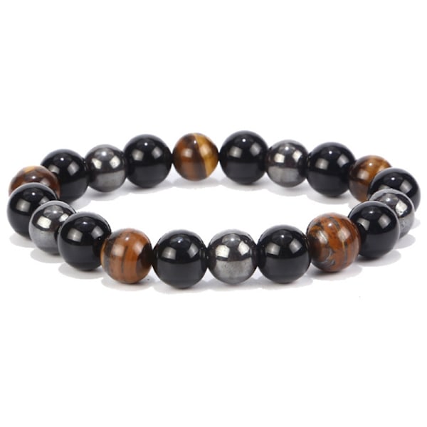 (10MM)Tiger eye stone black gallstone imitation obsidian bracelet