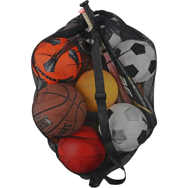 Ballnett Stor Nettveske for Folding Nylon Nettveske Oppbevaring Holdbar Gjenbrukbar F