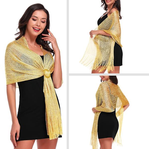Dames Sjal Wrap Skjerf, Dame Skjerf Sjal Glitrende Skjerf B
