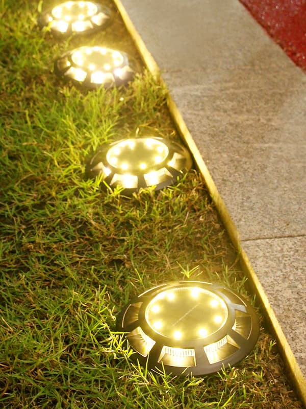 4-pakks Solcelle Jordlys IP65 Vanntette Landskapslys 16 LED C