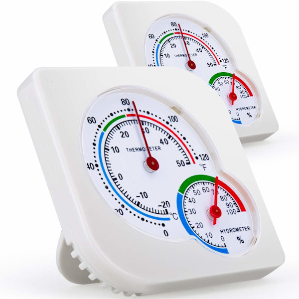 2-pak indendørs termometre hygrometer, indendørs fugtighedsmåler, T