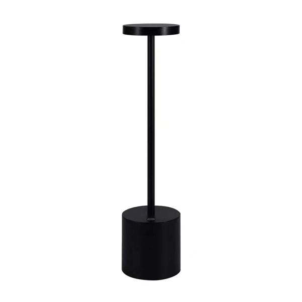 Sort Led Trådløs Bordlampe, Lille Metal Skrivebordslampe I
