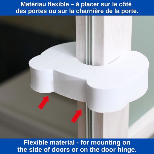 Skumfingerskydd, 6 stycken, för blockering av 2,5-5 cm dörrar, förhindrar