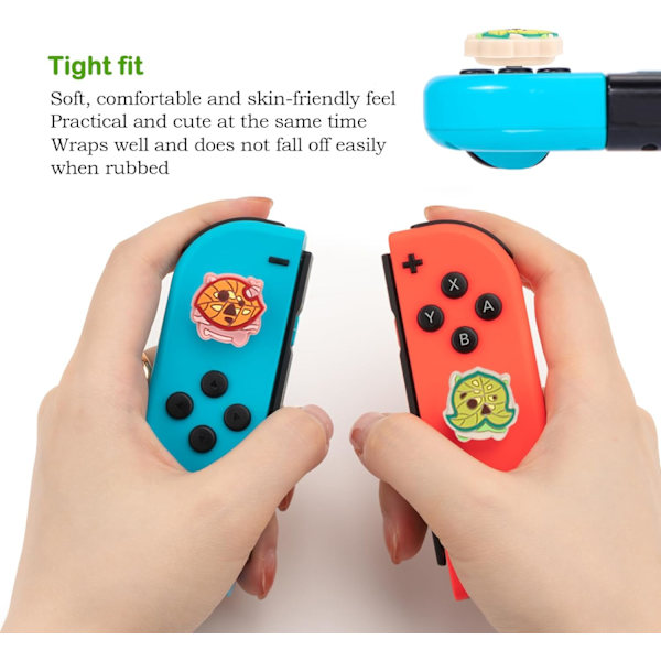 Tommelfingergrebshætter Design til Switch/Switch lite/Switch OLED-konsol, blød silikone Joycon A