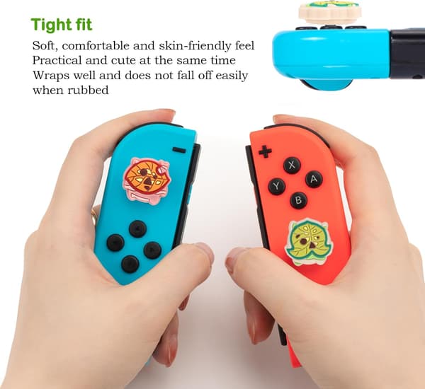 Tumgreppskåpor Design för Switch/Switch lite/Switch OLED-konsol, Mjukt Silikon Joycon A