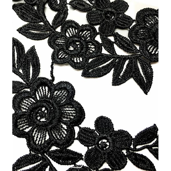 2 Blommor, 28 x 14 cm, Enstycke, Ecusson Patch Badge Applique Fl M