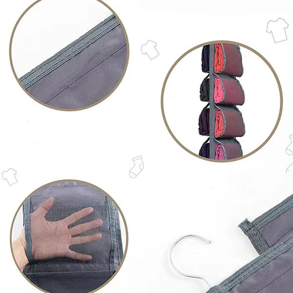 Hængende Håndtaske Organizer, 2 stk. 40 Lommer Støvfri, Opbevaringspose til Garderobe, Skab, Pladsbesparende Organizersystem, Wa R