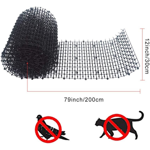 Anti-Cat Mat with Spikes - Muovinen Puutarhamatto Este
