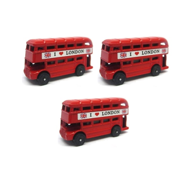 London buss- och telefonbox Kylmagneter i formgjuten metall - set