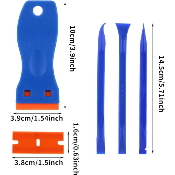 Plastic Scraper with 10 Plastic Blades, Plastic Scraper for Viny