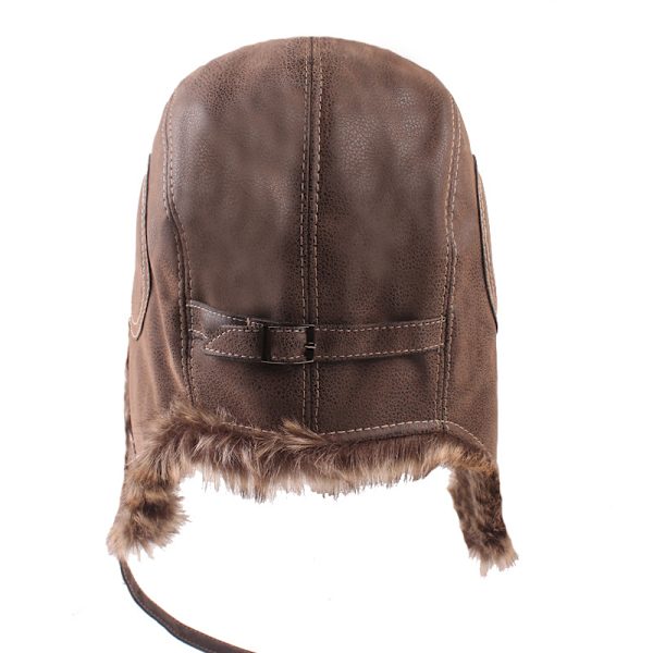 Unisex Tekoturkis Karvahattu Talvi Trapper Hat Tuulenpitävä Lentäjähattu