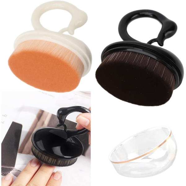 2-pack Nageldammbortar för Hemma & Salong - Mjuka Borst, Bärbar, Nagelpuderrengöring A
