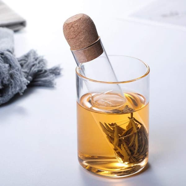 2 stk. varmebestandig glas teinfuser, klar tefilter, te tu