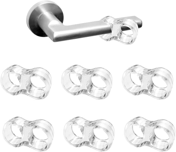 Dørstoppere 6 stk PVC Dørhåndtak Stopper Dørbuffer Silico