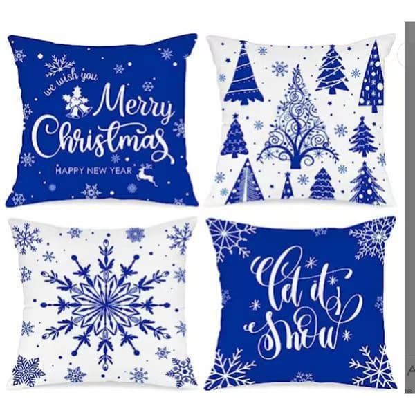Jul Kuddeöverdrag 45x45 Set om 4 (Stil 49)