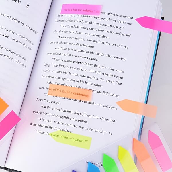 2800 Stykker 20 Sæt Farverige Sticky Notes i 7 Farver Sideindeks E