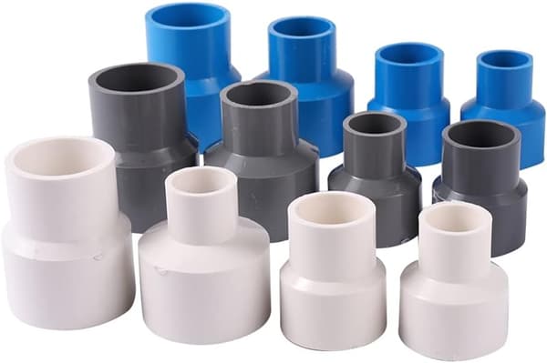 Lige PVC-reduktionsslange-adapter - PVC-reduktionsfitting til Gar