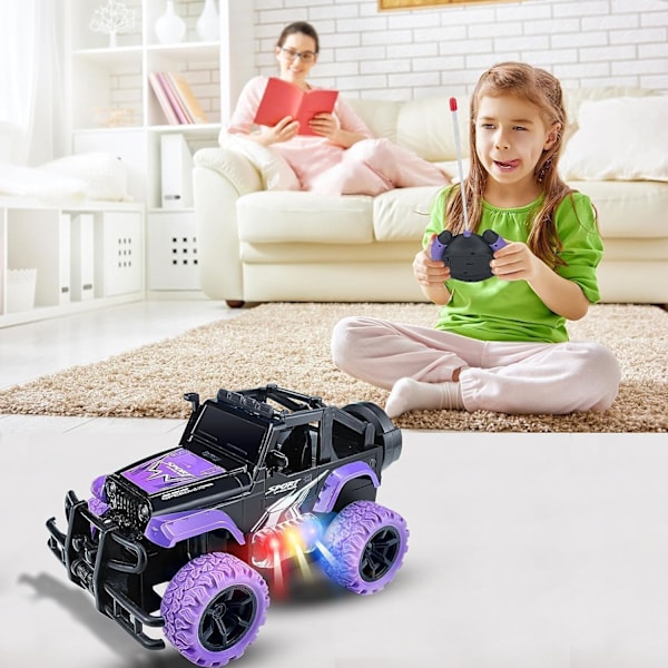 Fjernstyret Bil RC Racerbiler, 1:18 Skala Fjernstyret Monstertruck, 2.4Ghz LED Lys Off-Road Rc Biler (#Purple)