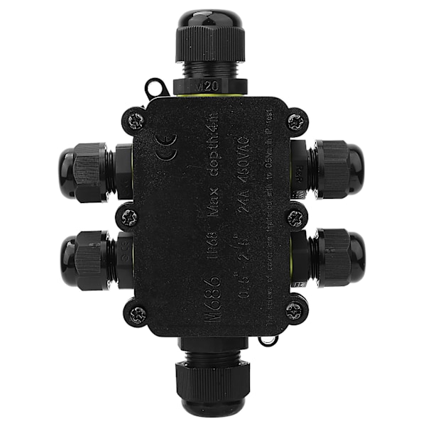 Plastik Samledåse IP68 T100 450VAC 24A UL94V-2 5m Ledningsforbindelse Under Vand