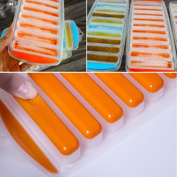 Set of 1 Silicone Ice Cube Tray Silicone Ice Cube Tray with Lid,