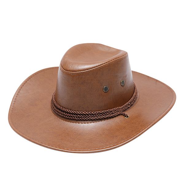 Läderhatt Westernhatt Cowboyhatt Australisk hatt Läder G