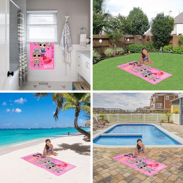 Pink Super Soft Bomulds Bade/Pool/Strand Håndklæde, 58\" x 28\"