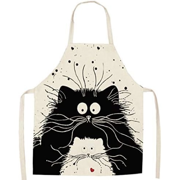 Söt tecknad unisex matlagningsförkläde A-Fiori cat2 grillförkläde