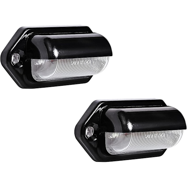 2 kpl Perävaunun LED-rekisterikilven valot [DOT FMVSS 108] [SAE L] [Musta pinta] [Pintakokoonpano] [Vedenpitävä] [12V DC] C