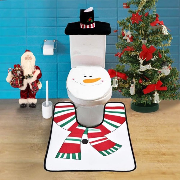 Cover Juldekoration med matta toalettsitsvik