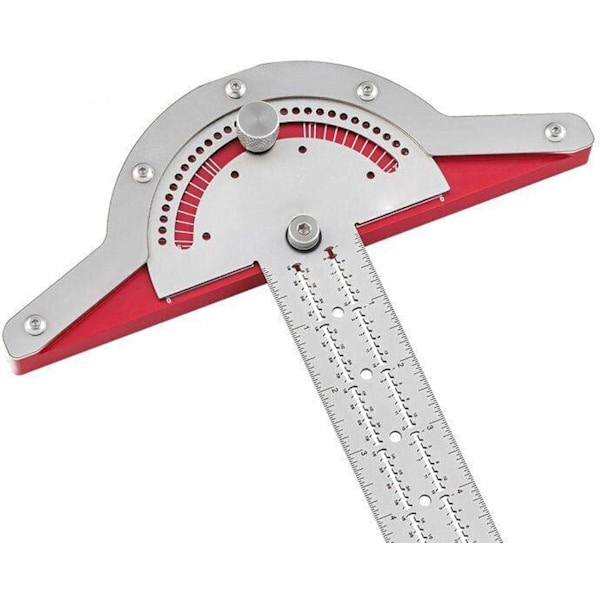 Puusepän viivoitin - Ruostumattomasta teräksestä valmistettu puusepän merkkiviivoitin säädettävällä kulmamittarilla A
