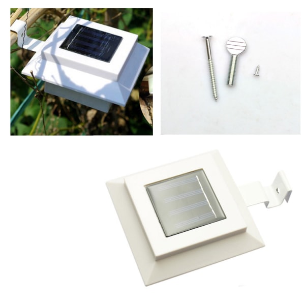 Udendørs firkantede LED solcellelamper 6 stk 12 cm H