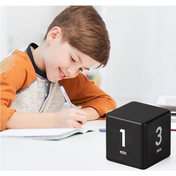Rubiks kube timer - svart, 1-3-5-10 minutter