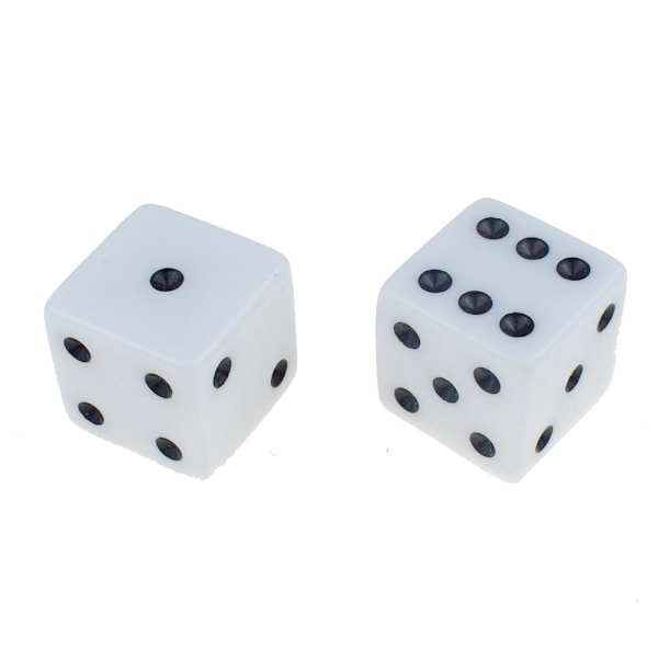 10 kpl 16 mm akryyli noppaa musta/valkoinen 6-sivuinen kasino pokeri peli baari juhlat noppaa luotettava suorituskyky korkea laatu