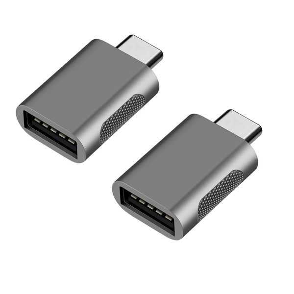 2 STK USB 3.1 til USB C-adapter, høyhastighetsoverføring, USB C hann til hunn, Thunderbolt 3 Type C til USB-adapter med O