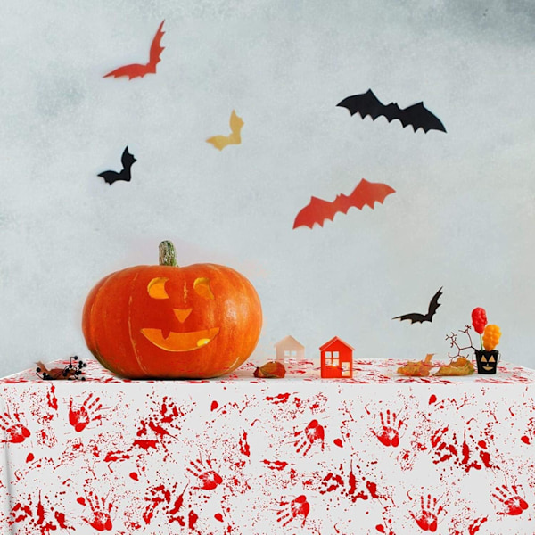 Halloween-koristepöytäliina, 274 x 137 cm Halloween-pöytäliina, Halloween-juhlan koriste Nappe,