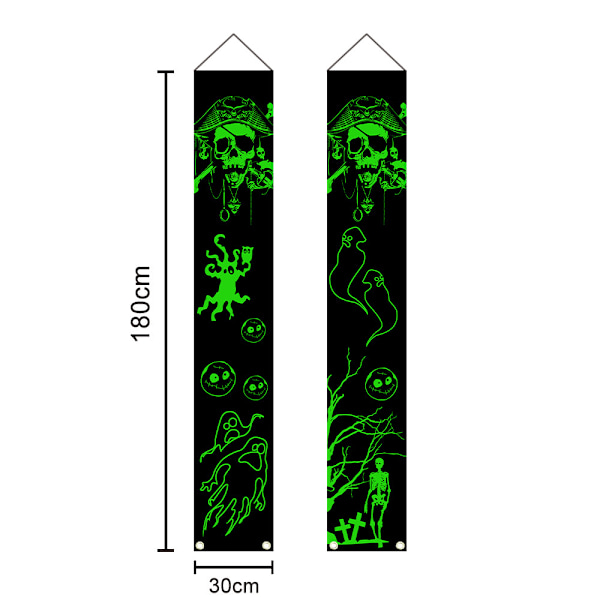 Halloween-eteisbanneri, Halloween-valokyltit, demonikallobannerit