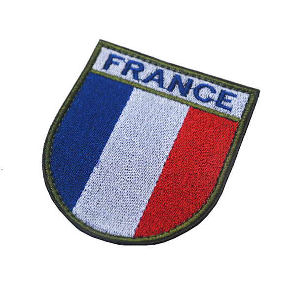 Badge Frankrike Franska Flaggan Opex Tap Soldat 8x7cm Stryk-på Legion N