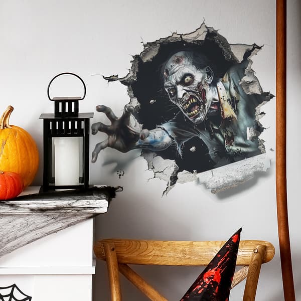 Halloween väggdekaler trasig vägg zombie sovrum vardagsrum veranda heminredning väggdekaler E