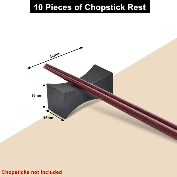 10 stk. Spisepindeholder, Sort Spisepindeholder Fiberglas Poly