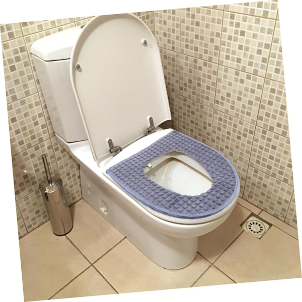 1 kpl WC-lämmitin musta WC-matto musta vetoketju WC-istuin B