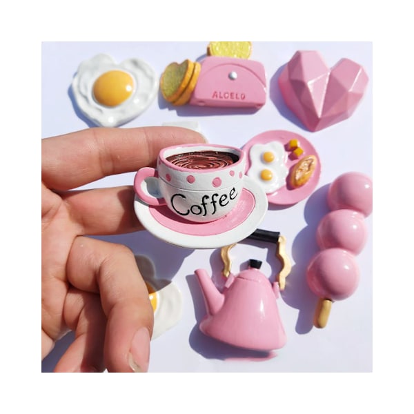 (Kaffekopp) set om 5, Dekorativa Silikon Kylskåpsmagnet Kylskåp M