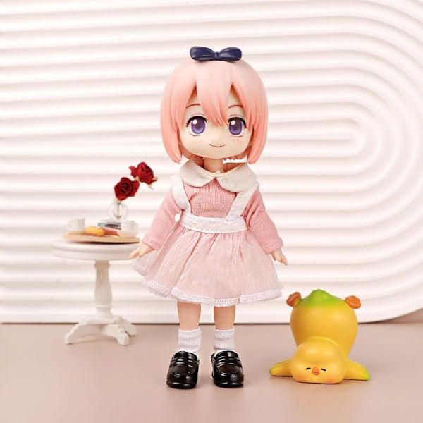 OB11 Nukke Pitkähihainen Harso Mekkosetti 1/12 Tavallista Runkoa BJD GSC Nukke Vaatteet Pinkki