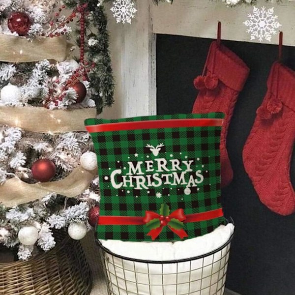 Jul Kuddeöverdrag 45x45 Set om 4 (Stil 7)