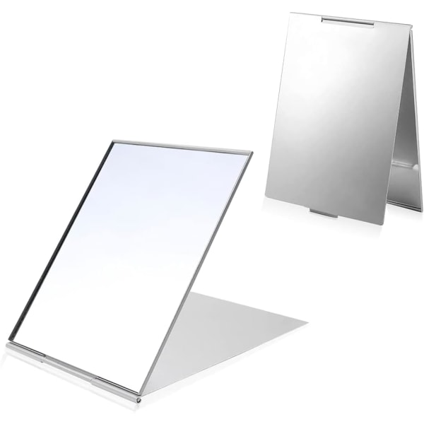 2-pack Ultratunn bärbar hopfällbar spegel, aluminiumskal, lätt 43e7 | Fyndiq